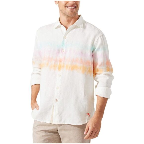 Tommy Bahama Mens Sunrise Tides Linen Button Up Shirt